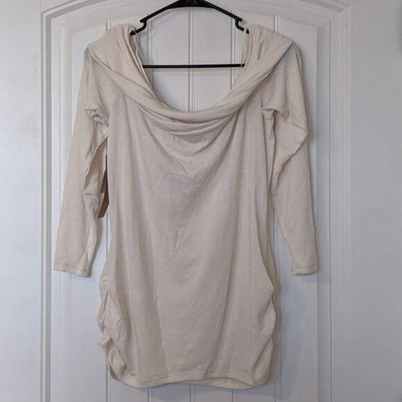Rachel Rachel Roy Sweater Fold Over Ivory Off-the-shoulder Top 0x Career Cream‎ - Picture 5 of 7